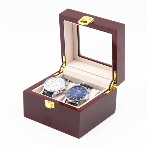 2 slots lacquering wooden watch box