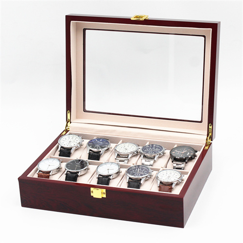 10 slots lacquering wooden watch box