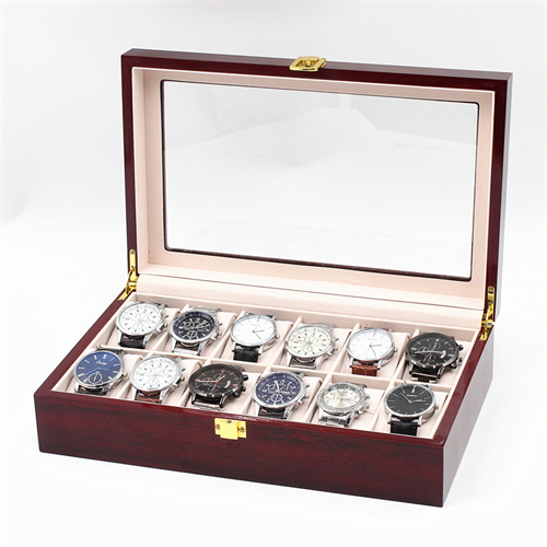 12 slots lacquering wooden watch box