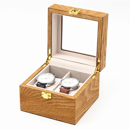 2 slots ash wood watch box