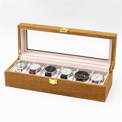 6 slots ash wood watch box
