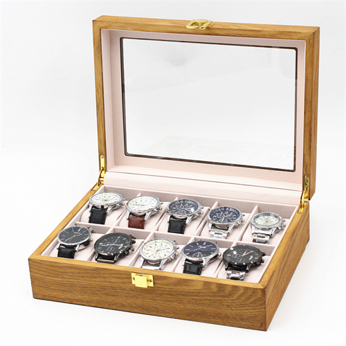 10 slots ash wood watch box