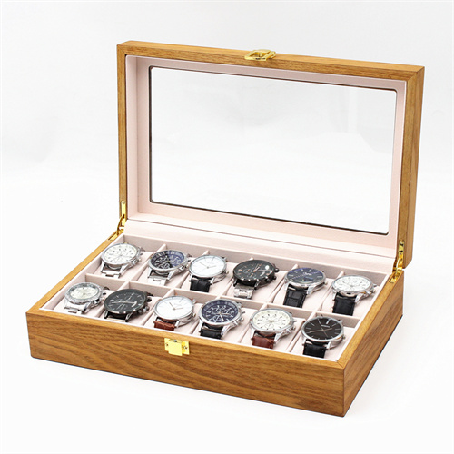 12 slots ash wood watch box