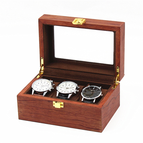 3 slots Rose wood watch box