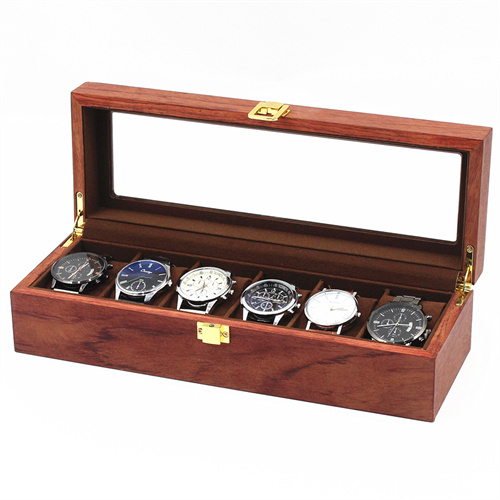 6 slots rose wood watch box
