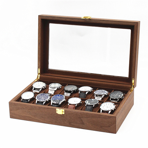 12 slots Walnut wood watch box
