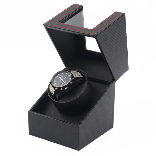 Single Carbon Fiber PU leather Watch Winder