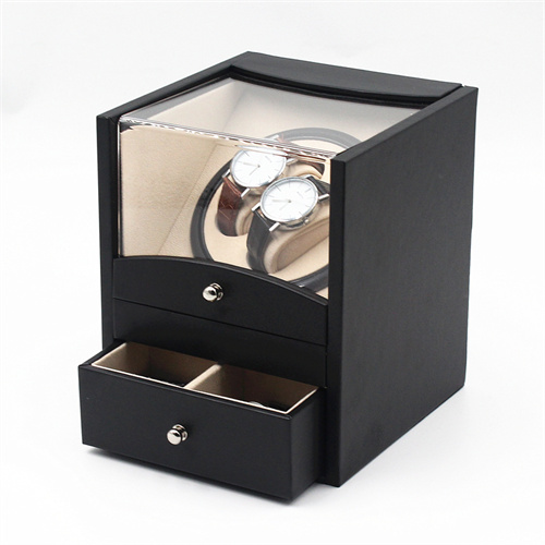 Double PU leather watch winder box