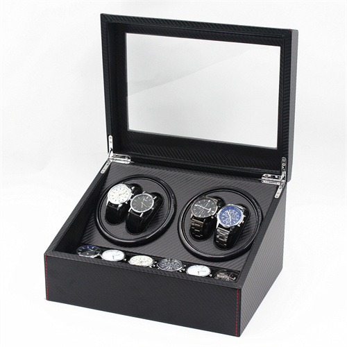 4+6 carbon fiber pu leather automatic watch winder