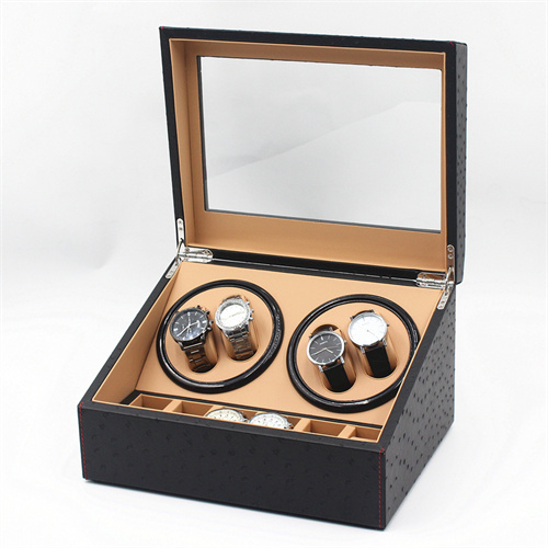 4+6 ostrich pu leather watch winder box