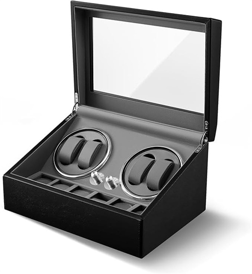 4+6 LED pu leather watch winder box