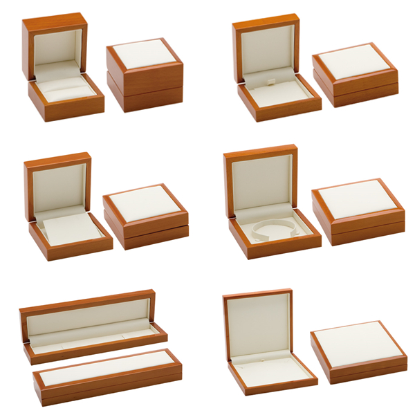 Beech Wood & PU jewelry box-ring/earring/pendant/necklace/bangle/bracelet