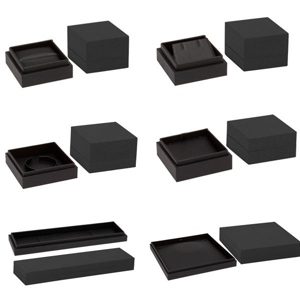 Cheap black Cardboard paper jewelry box-ring/earring/pendant/necklace/bangle/bracelet