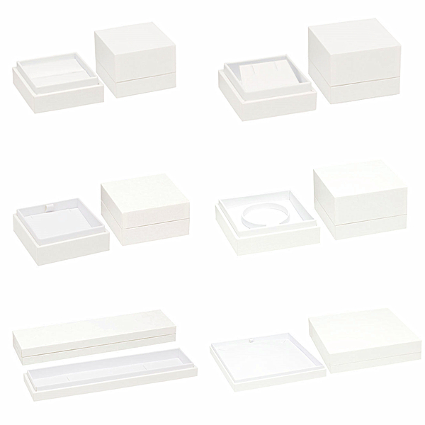 Customized white Cardboard paper jewelry box-ring/earring/pendant/necklace/bangle/bracelet