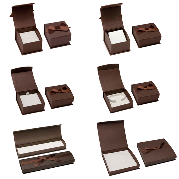 Brown cardboard paper jewelry box-ring/earring/pendant/necklace/bangle/bracelet