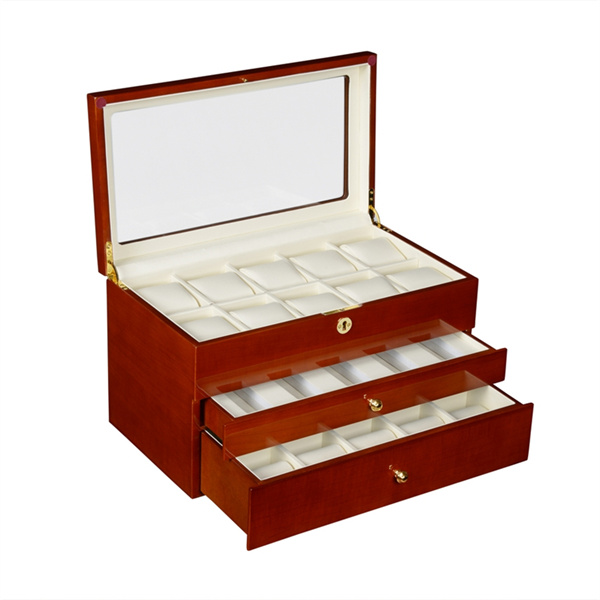 20 slots customized wooden watch box 