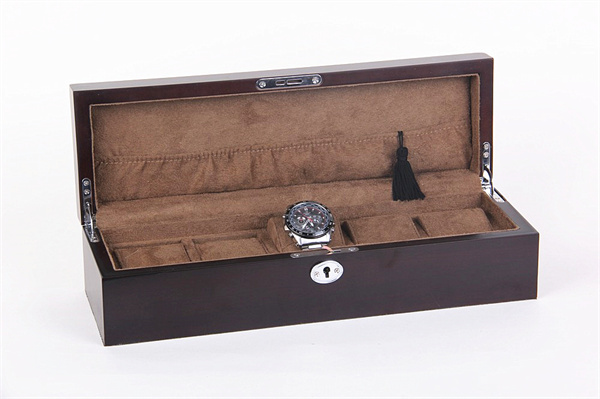 Matte finishing 6 slots Wooden watch box
