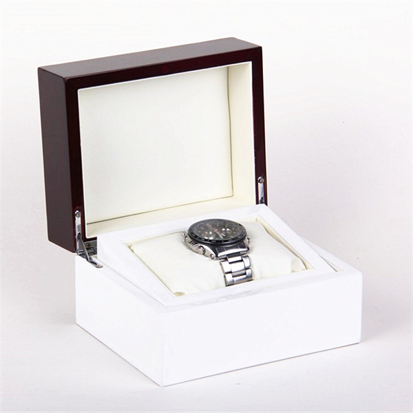Unique design white & black wooden watch box