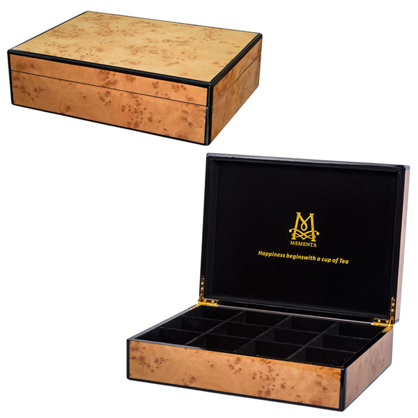 Customized design wooden tea chest box for tea bags