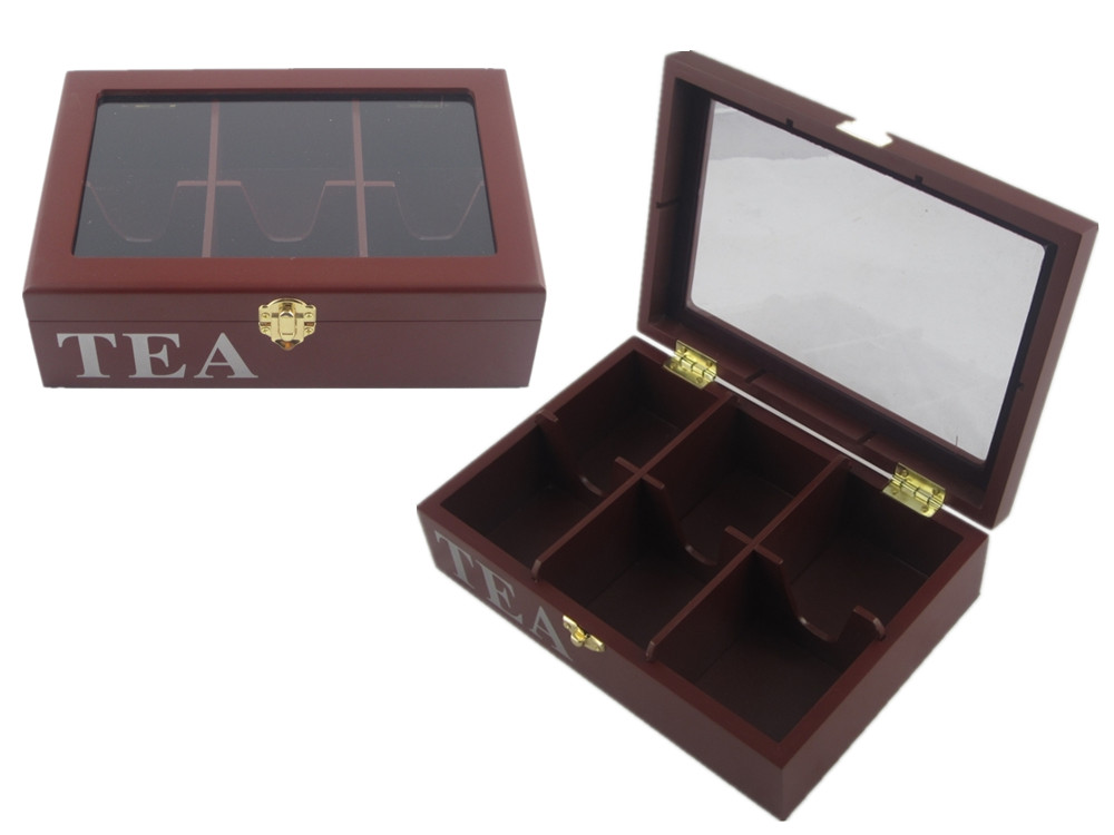 Customized design wooden tea chest box for tea bags