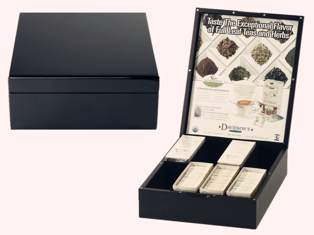 Customized design wooden tea chest box for tea bags