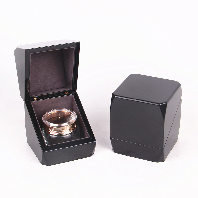 High glossy finishing Black Wooden Perfume bottle Box