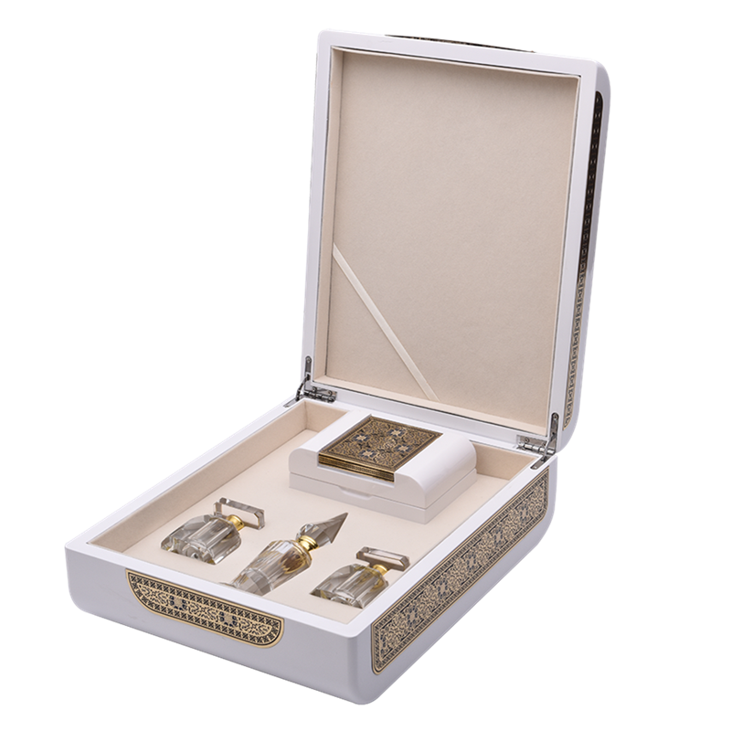 Luxury design wooden fragrance perfume set box
