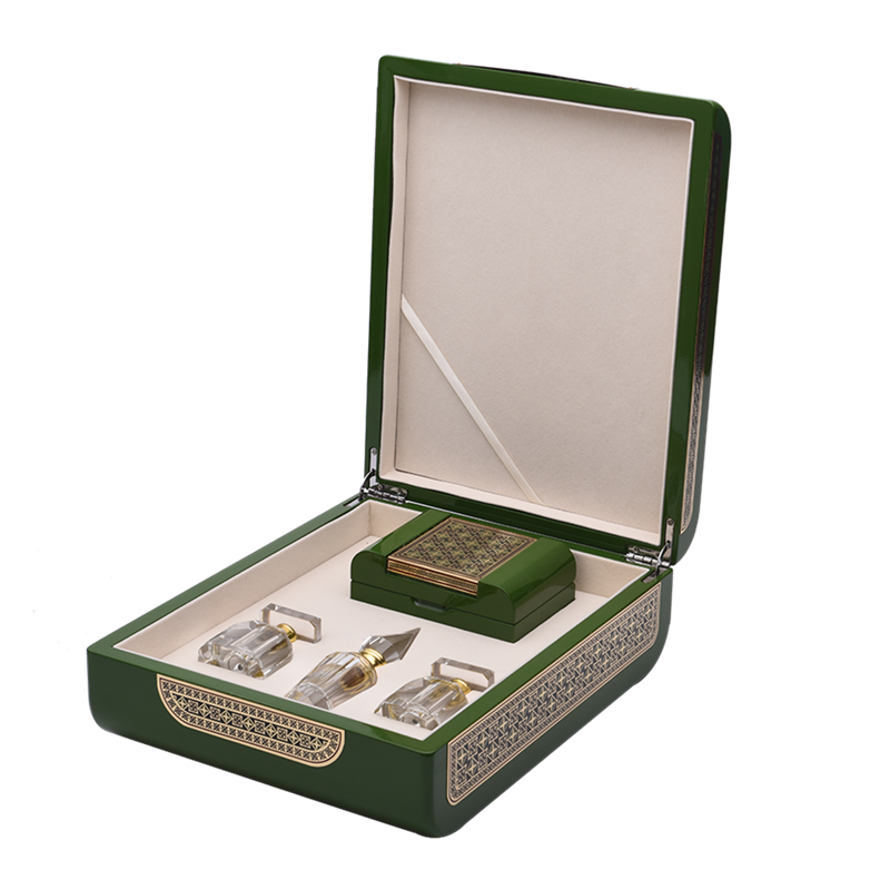 Luxury design wooden fragrance perfume set box