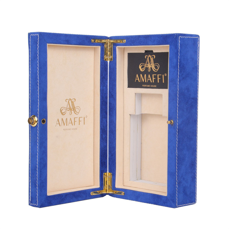 Luxury design Suede Velvet fragrance perfume bottle box