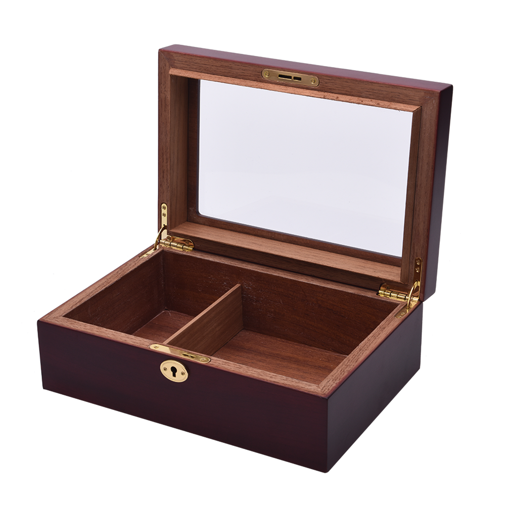 Matte finishing Cedar wooden Cigar box Humidor