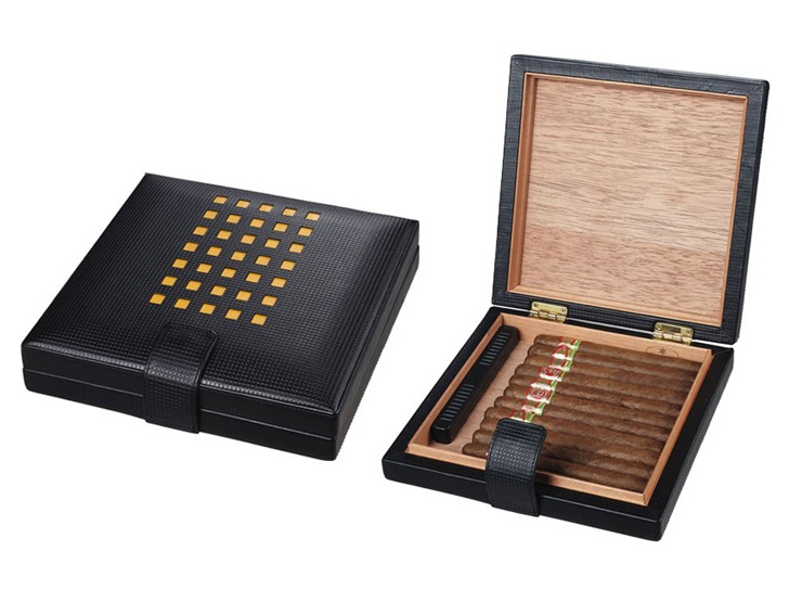 PU Leather Cedar Cigar Box