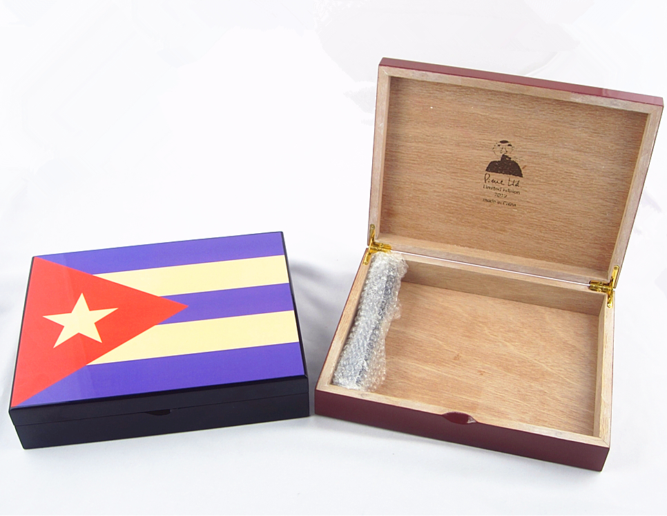 4C printing Glossy finishing Cedar Wood Cigar box Humidor