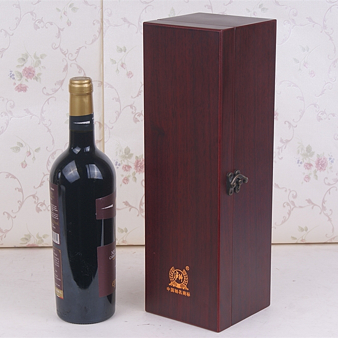 Matte MDF Wooden Wine bottle box for 750ml red wine